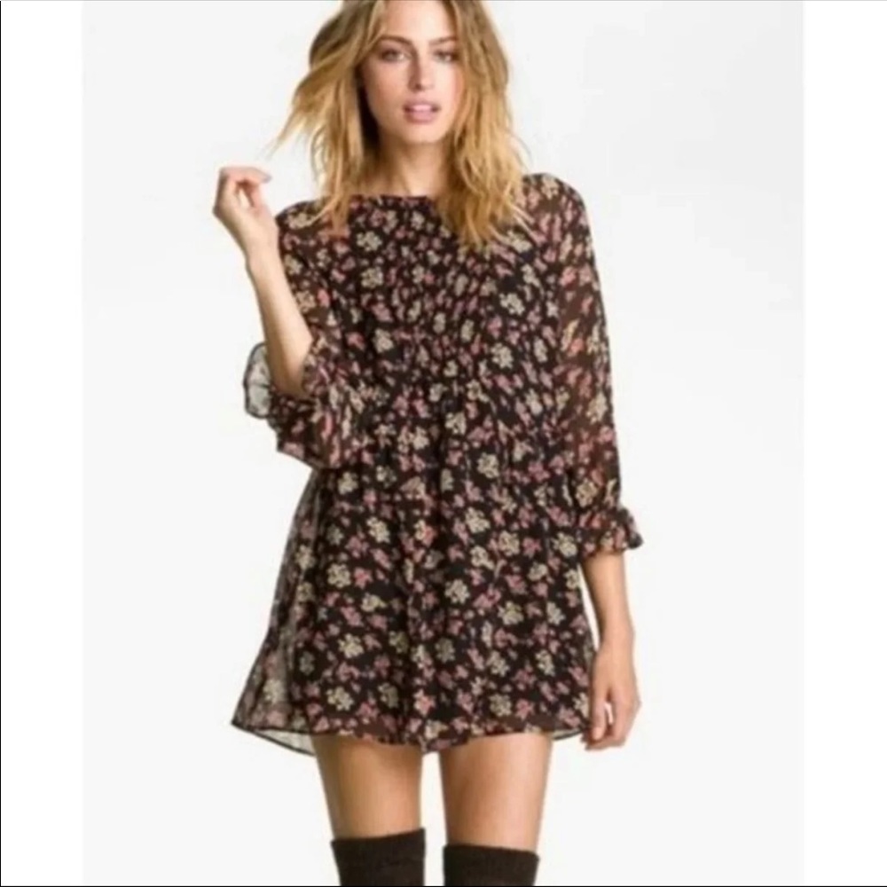 NWT Free People Doll Pants Combo Floral Tunic Dress